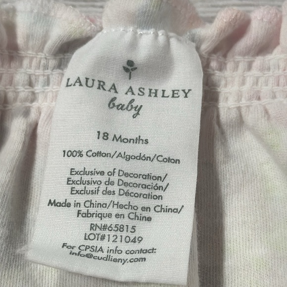 Laura Ashley Baby Girls Pastel Jumpsuit with Floral Design - Picture 3 of 5
